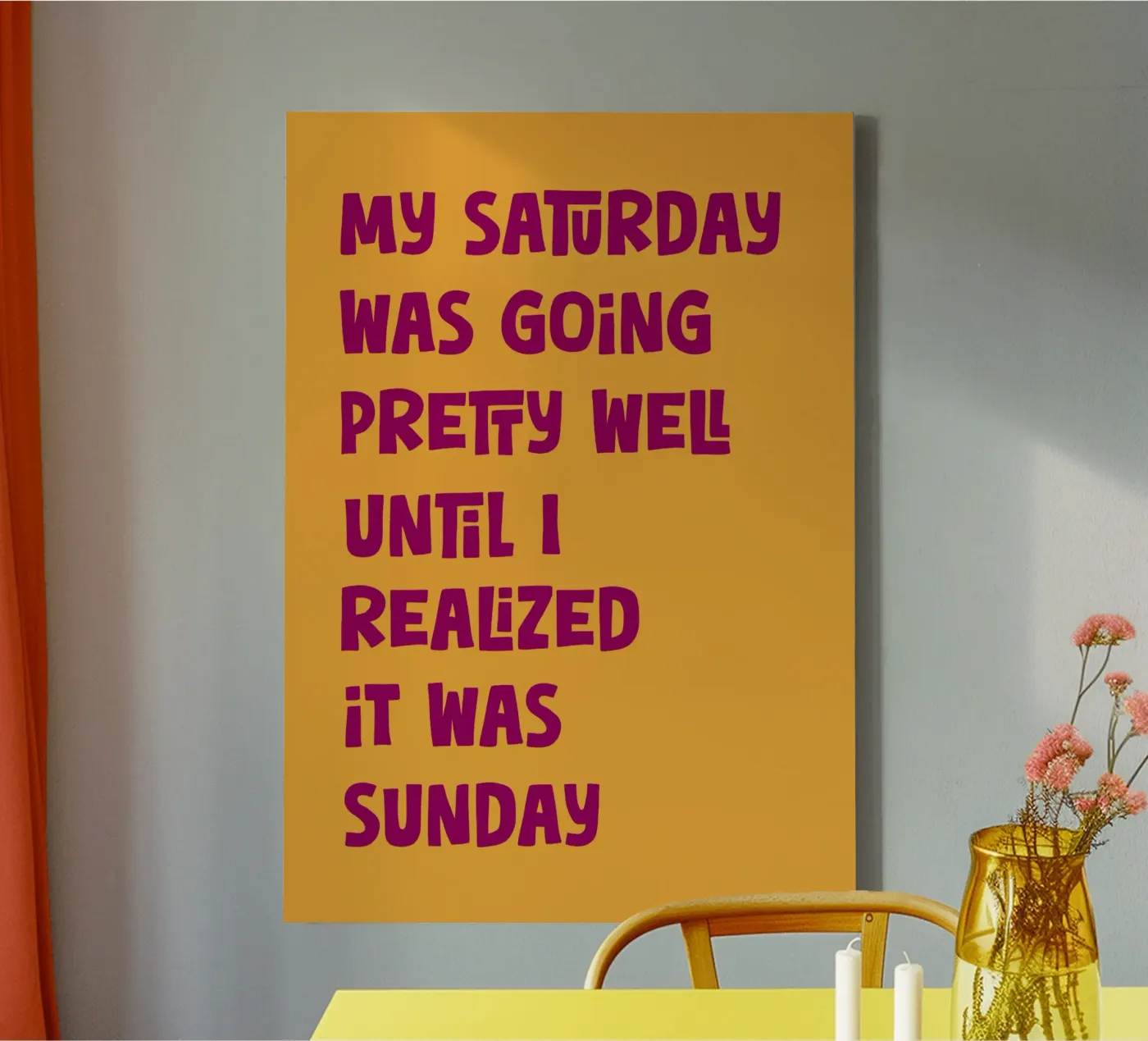 Weekend canvas van PinkCandyWalls