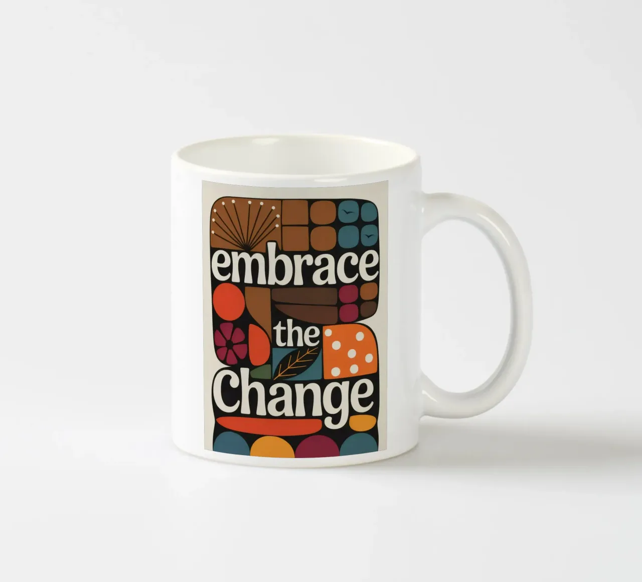 Embrace the Change Retro Poster – Mid Century Design tazza in ceramica da 20 Farben