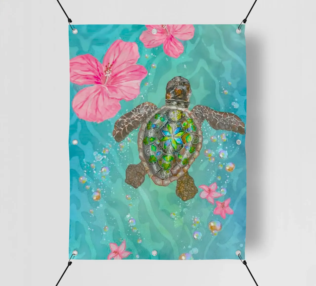 turtle with flower telo in pvc da ryan