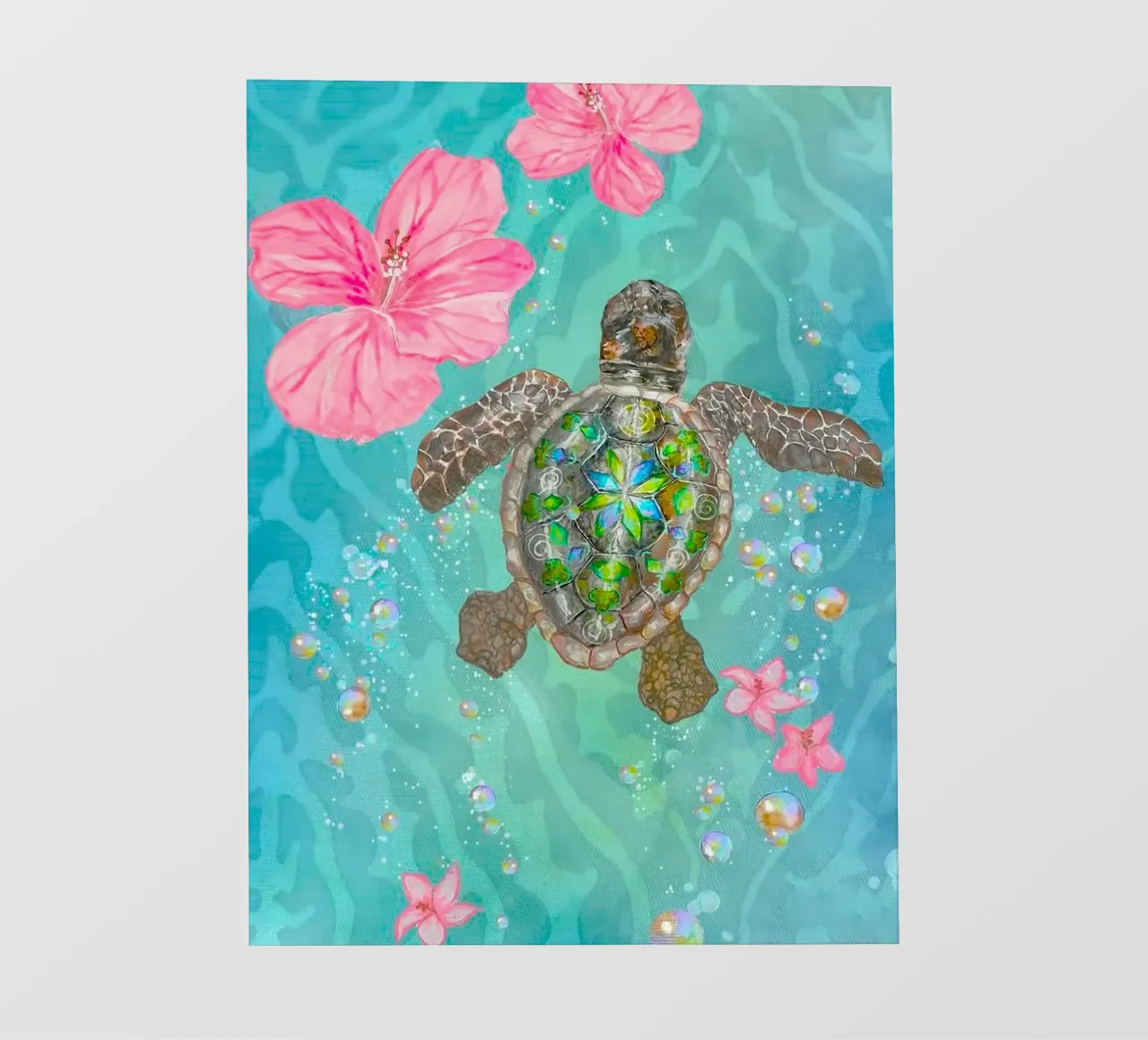 turtle with flower telo in pvc da ryan