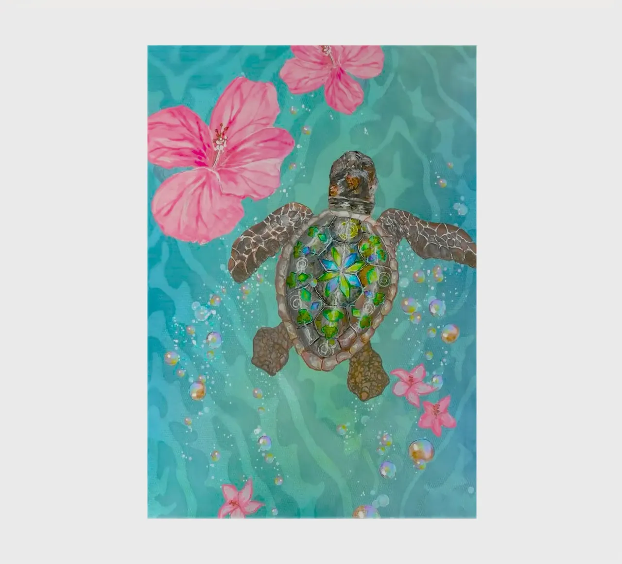 turtle with flower notebook by ryan