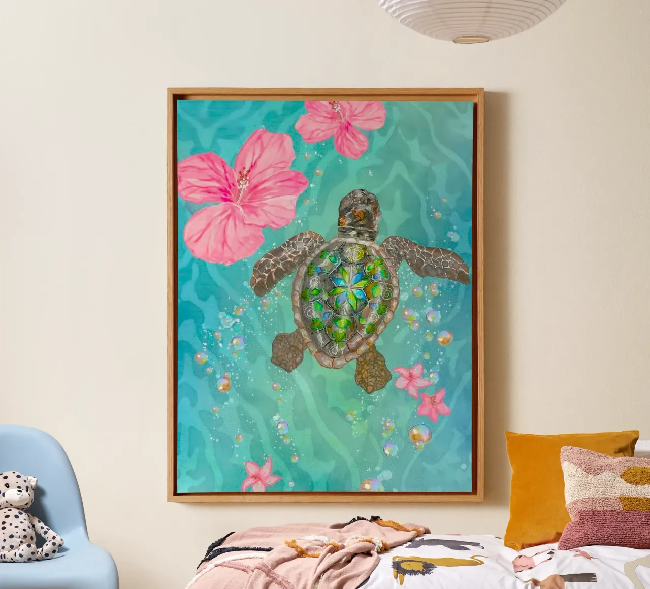 turtle with flower tela da ryan