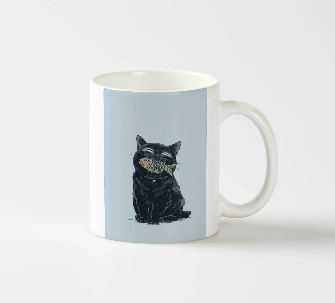 cat fish tazza in ceramica da ryan