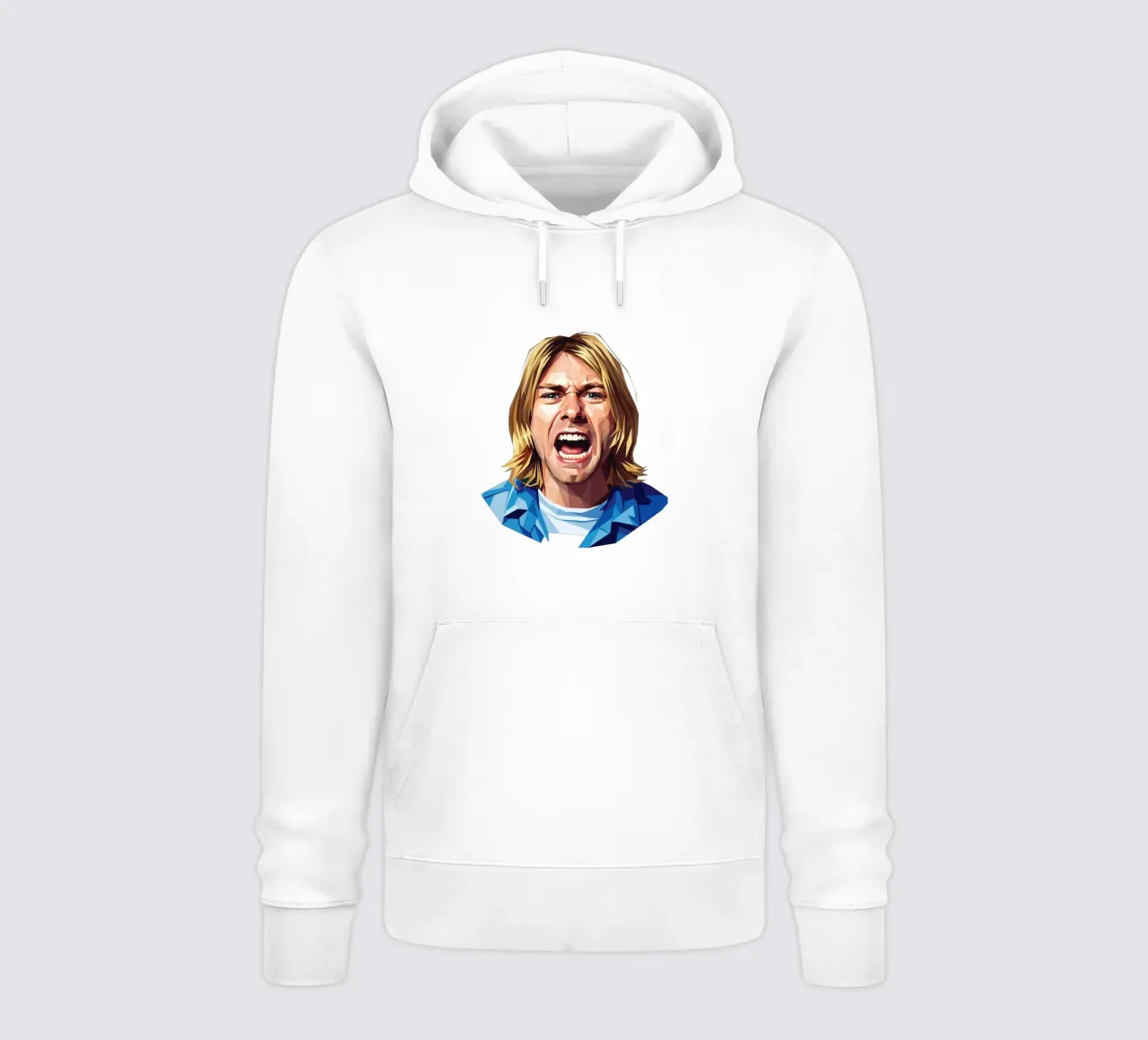 Kurt Cobain Urlo Low poly felpa con cappuccio da Low Profile