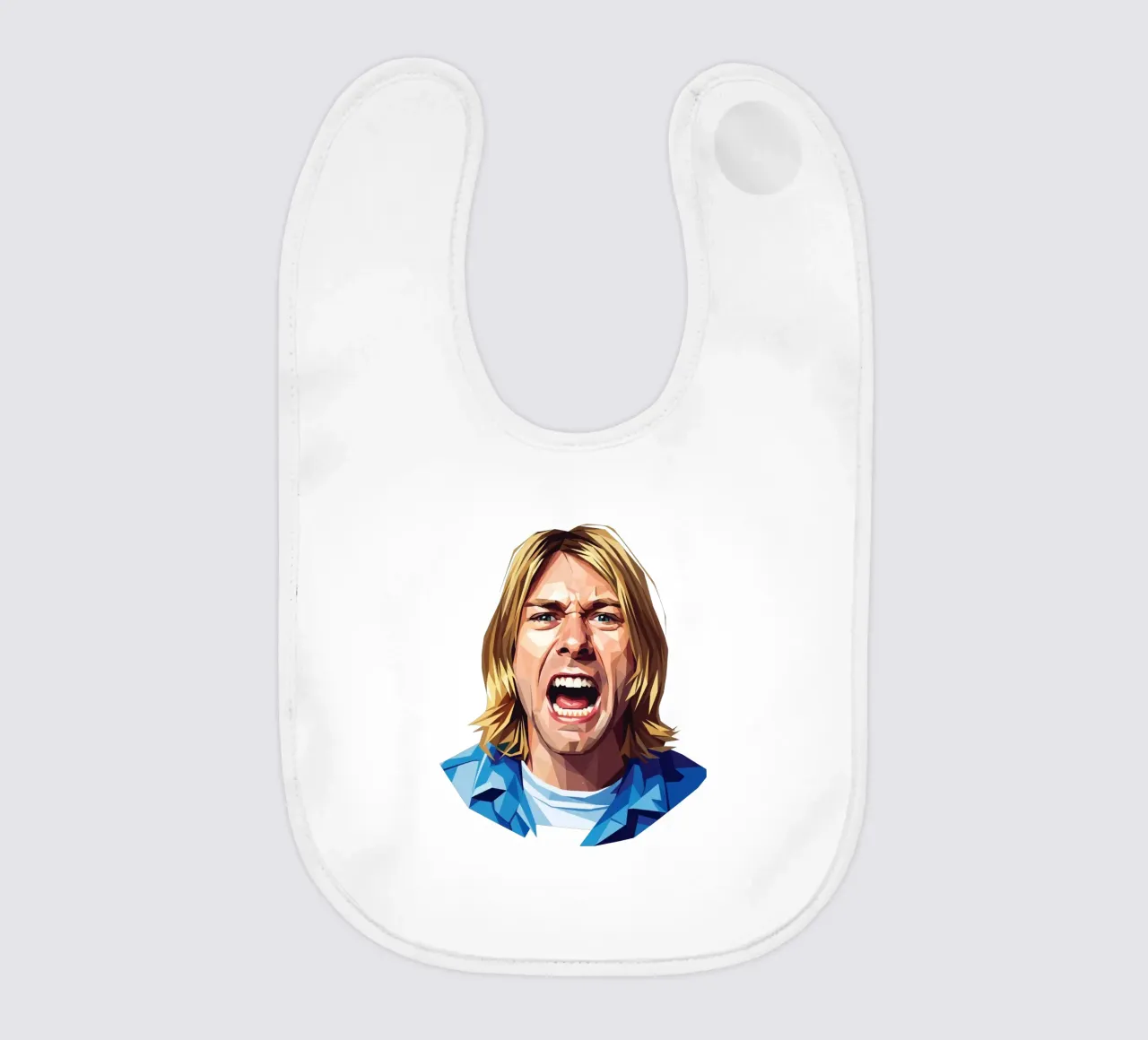 Kurt Cobain Urlo Low poly bavaglino da Low Profile