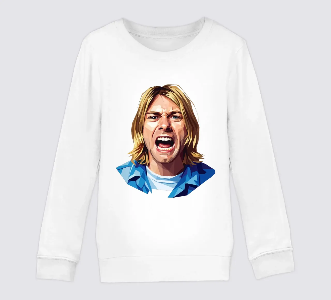 Kurt Cobain Urlo Low poly felpa bambino da Low Profile