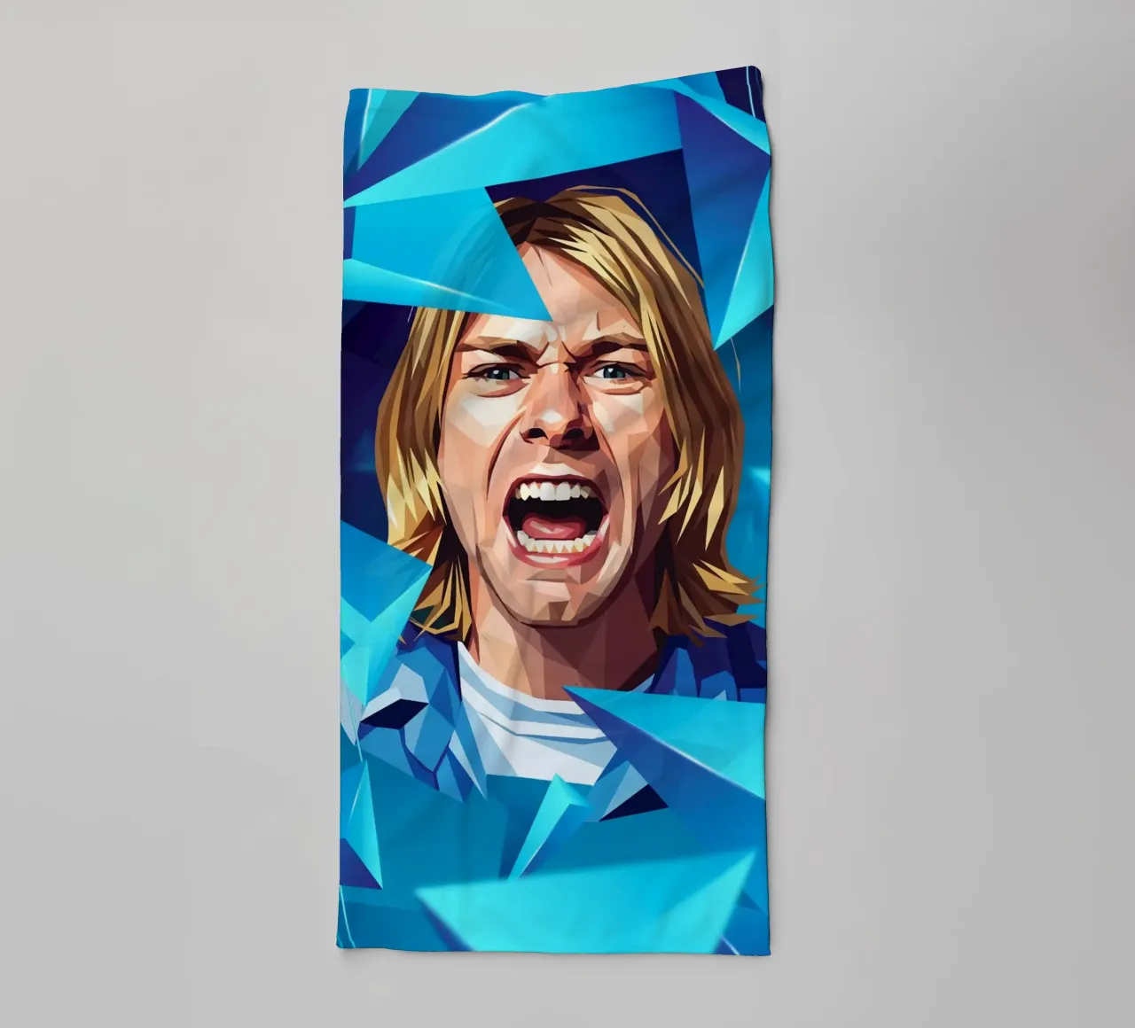 Kurt Cobain Urlo Low poly asciugamano da bagno da Low Profile
