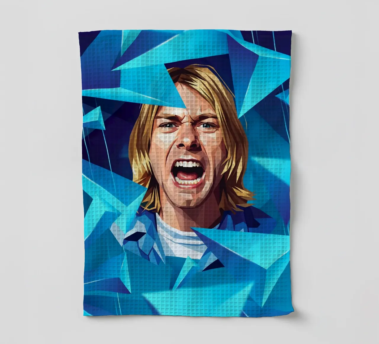 Kurt Cobain Urlo Low poly canovaccio da cucina da Low Profile