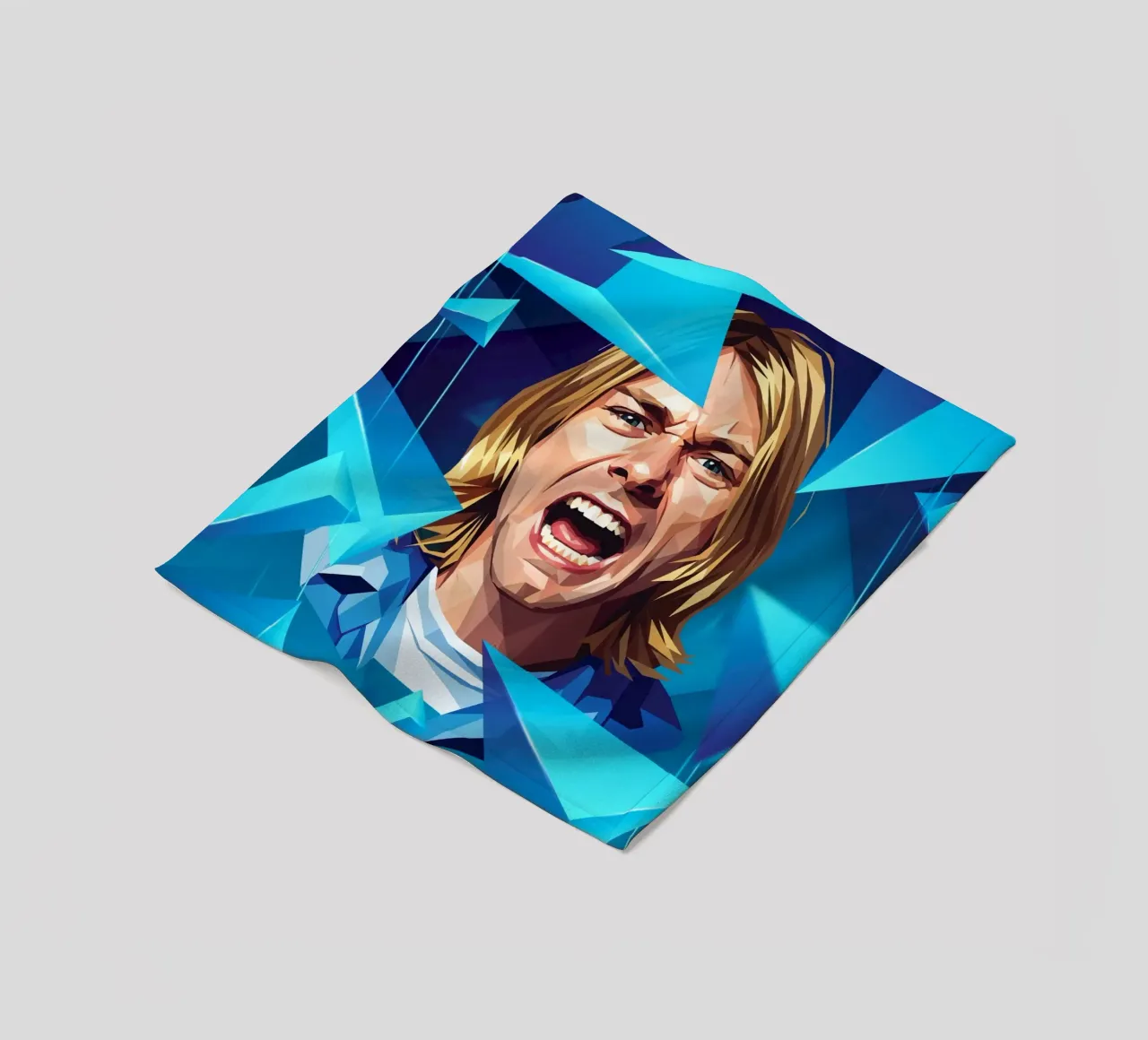 Kurt Cobain Urlo Low poly coperta in pile da Low Profile