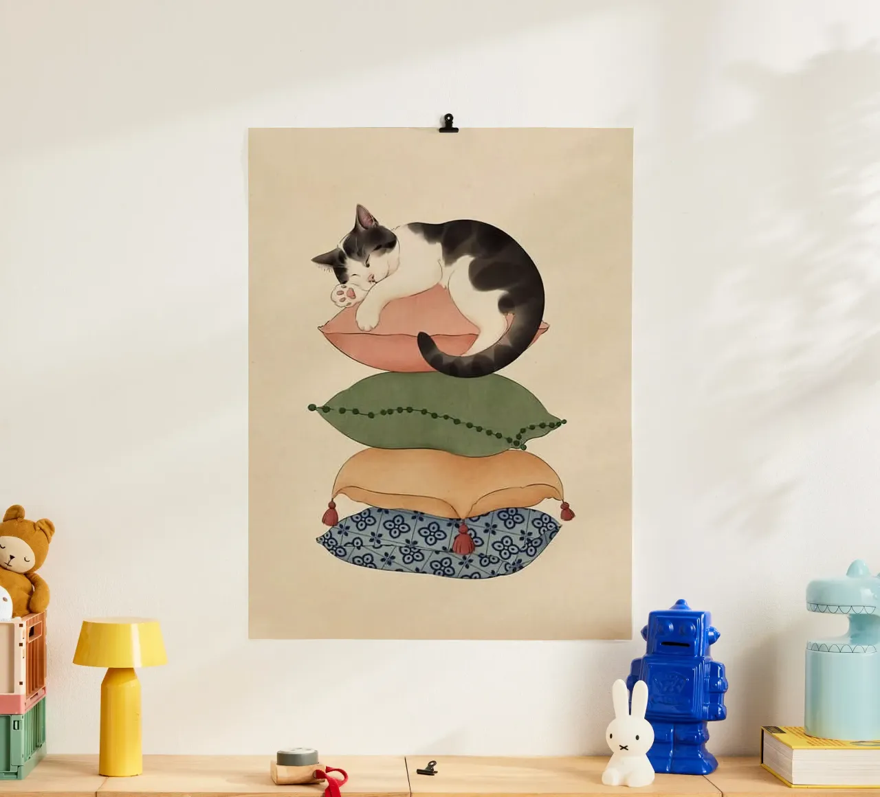cat on pillow carta hahnemühle da ryan