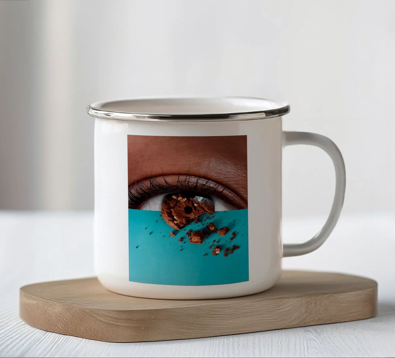 To Eat With The Eyes tazza in smalto da mofartmonica