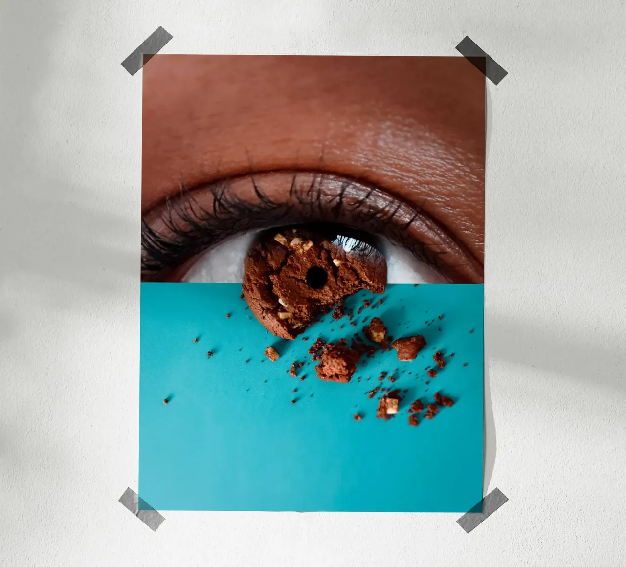 To Eat With The Eyes poster con telaio in alluminio da mofartmonica