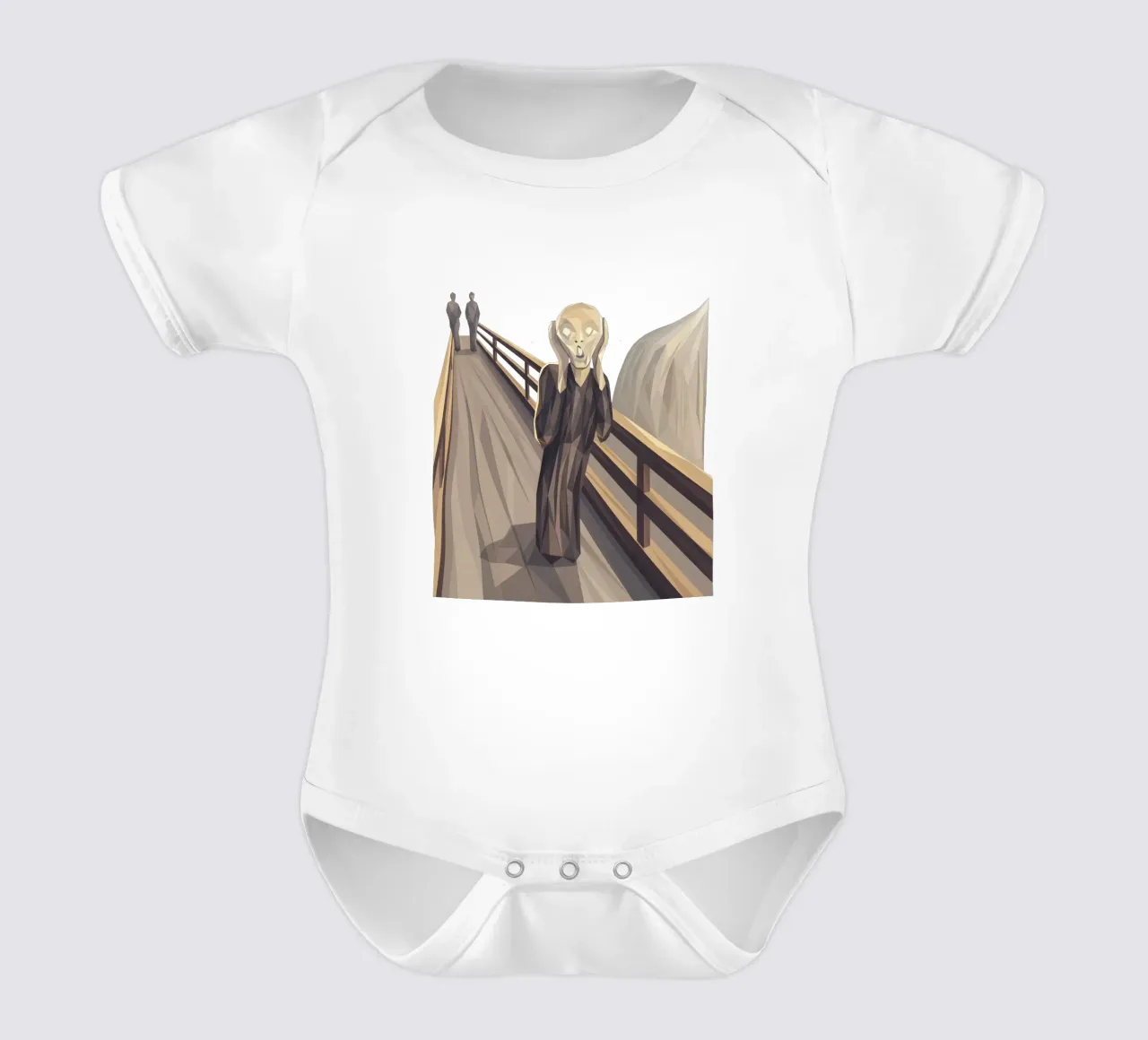 L'urlo Lowpoly body neonato maniche corte da Low Profile