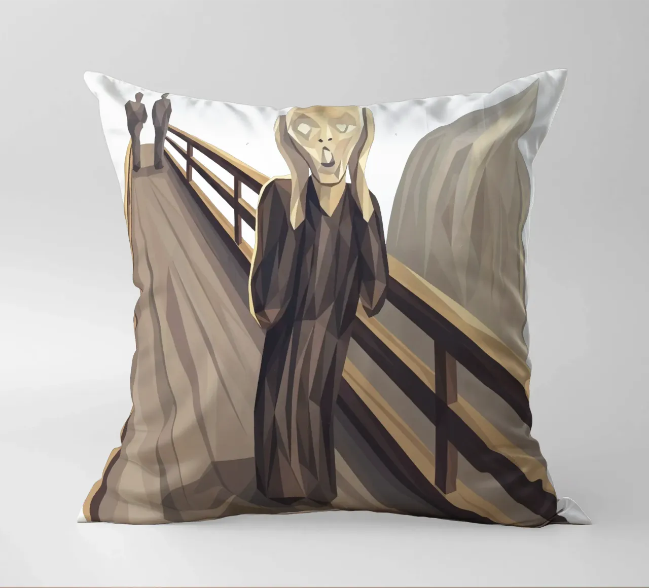 L'urlo Lowpoly cuscino da Low Profile