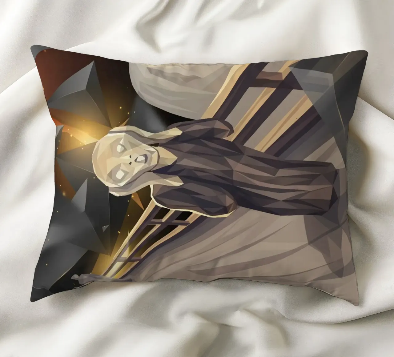 L'urlo Lowpoly cuscino da Low Profile