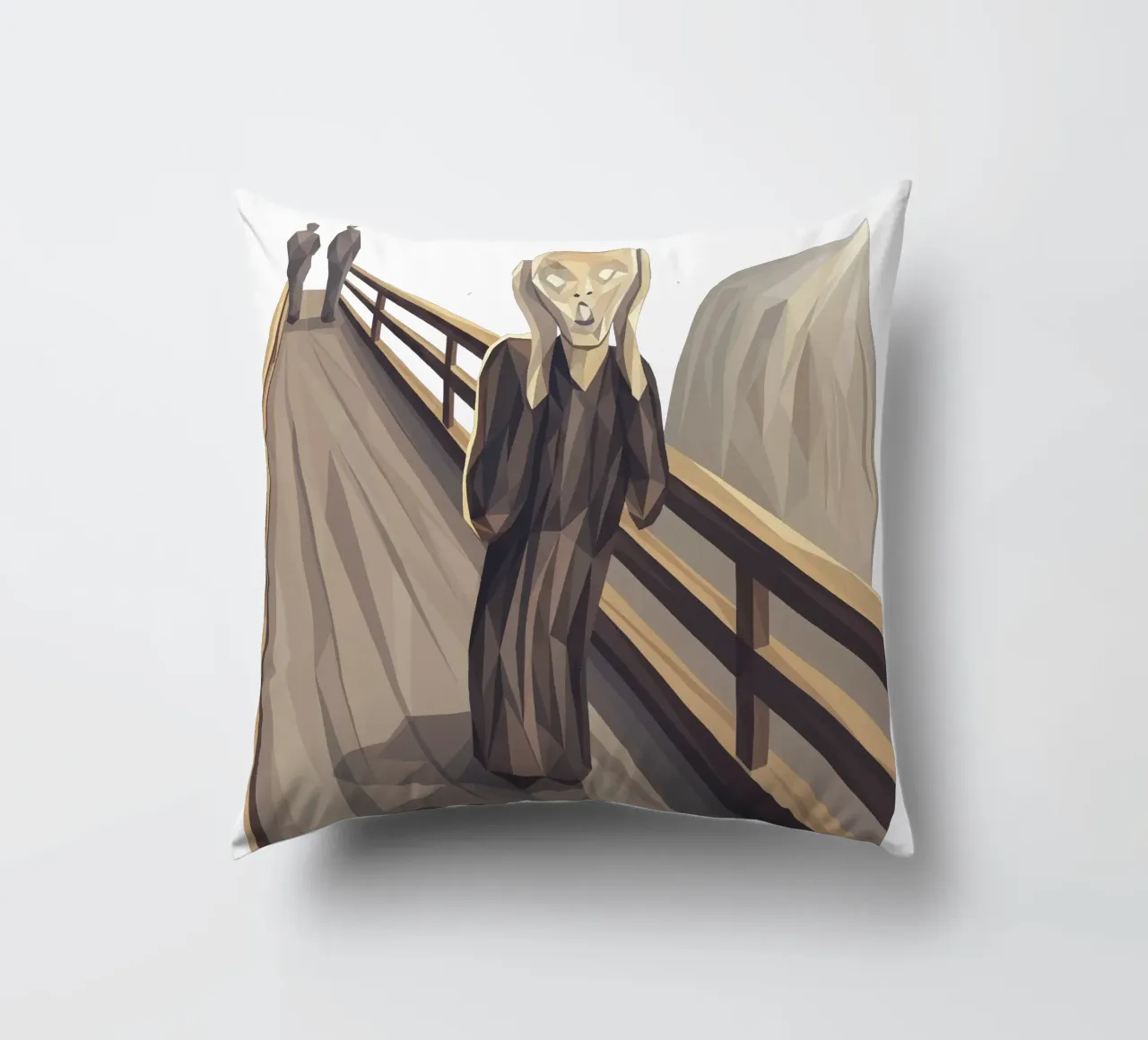 L'urlo Lowpoly cuscino da Low Profile
