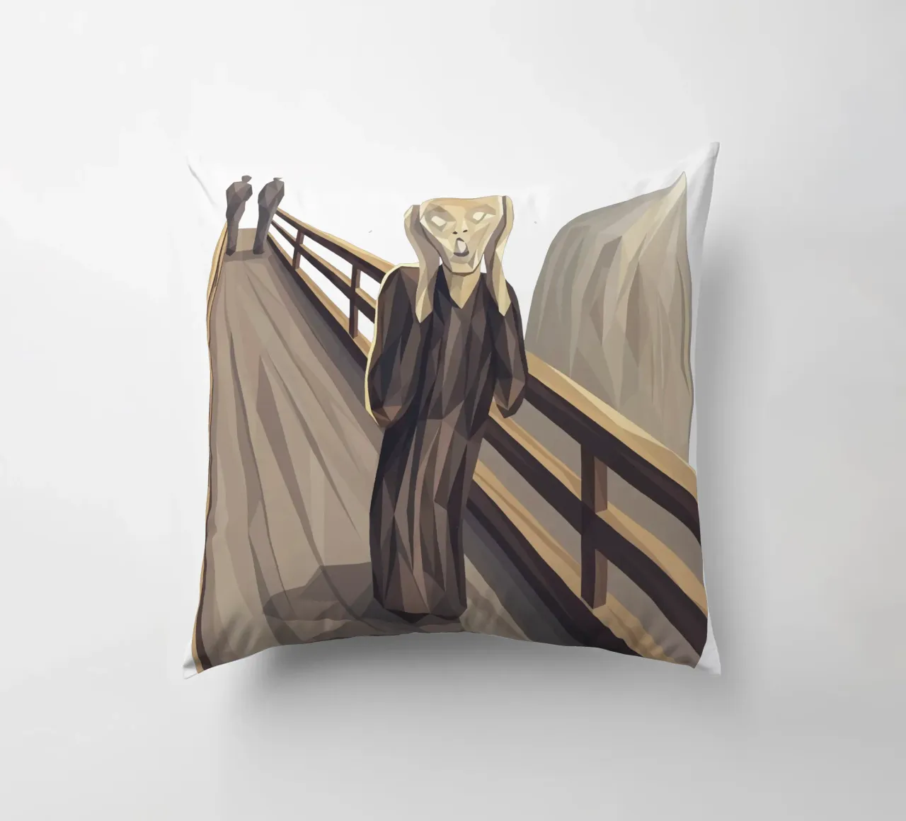 L'urlo Lowpoly cuscino da Low Profile