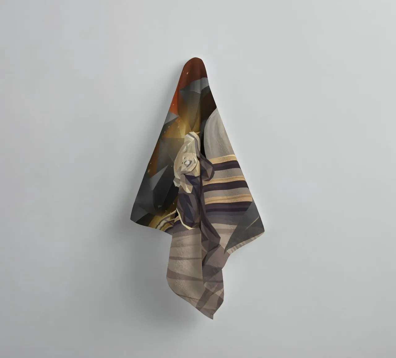 L'urlo Lowpoly asciugamano da bagno da Low Profile
