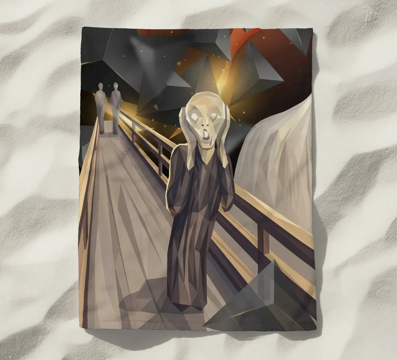 L'urlo Lowpoly telo mare da Low Profile