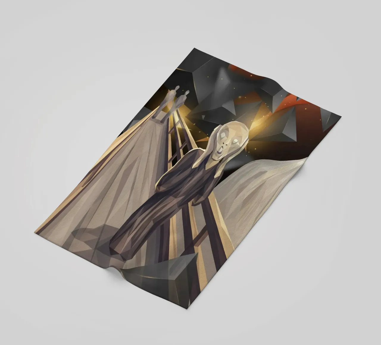 L'urlo Lowpoly telo mare da Low Profile
