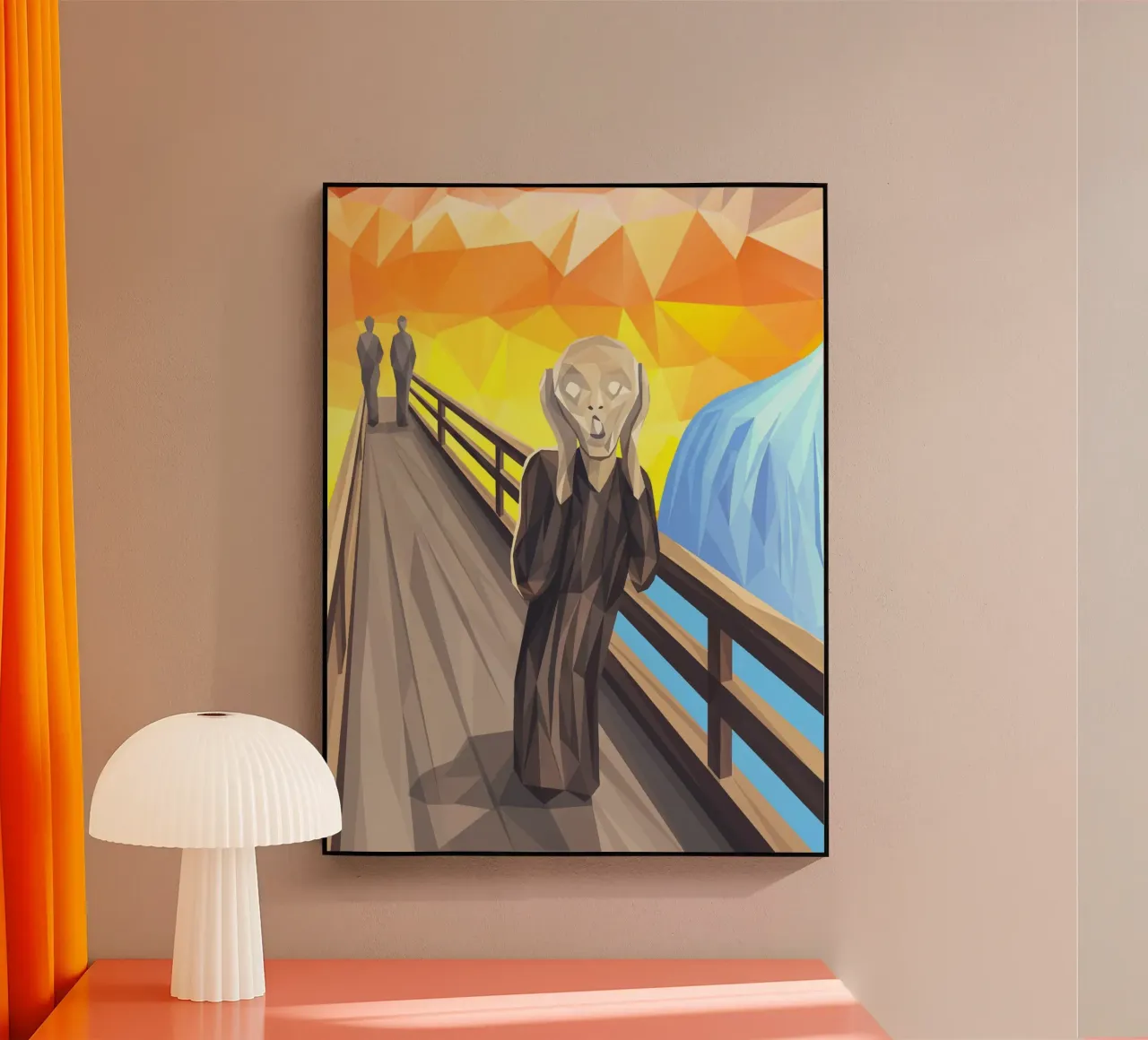 L'urlo Lowpoly plexiglass da Low Profile