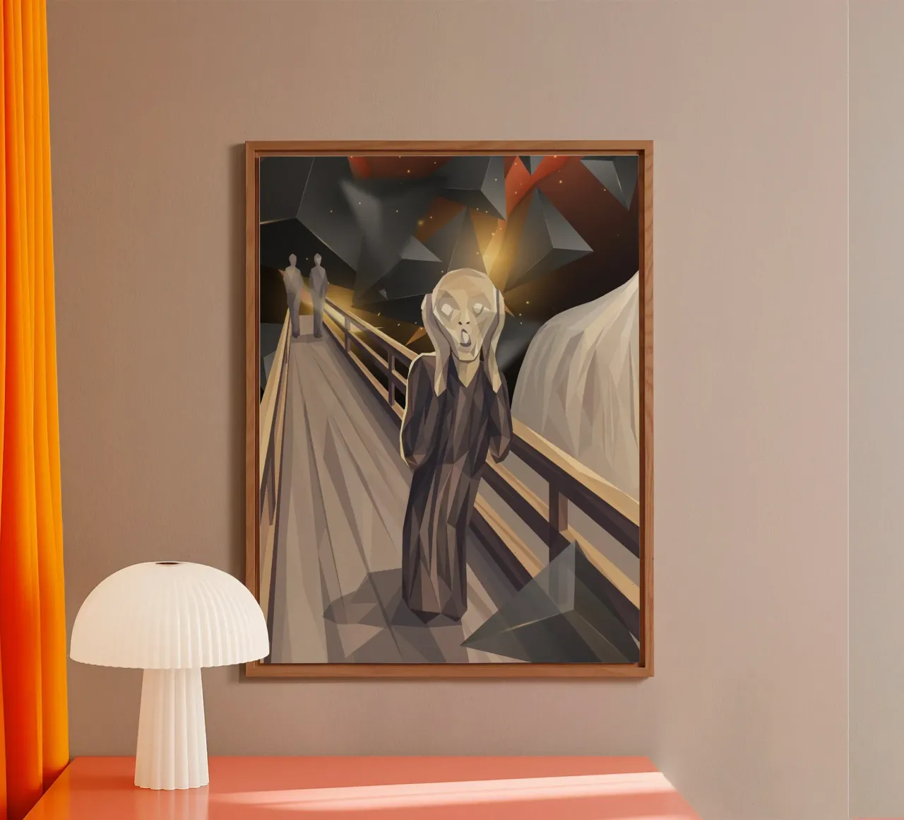 L'urlo Lowpoly alluminio dibond da Low Profile
