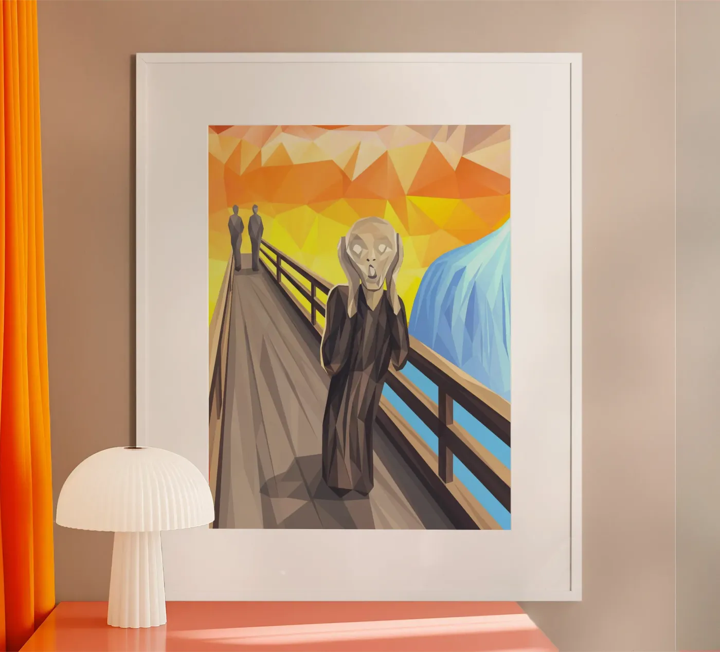 L'urlo Lowpoly poster da Classical Modern Art