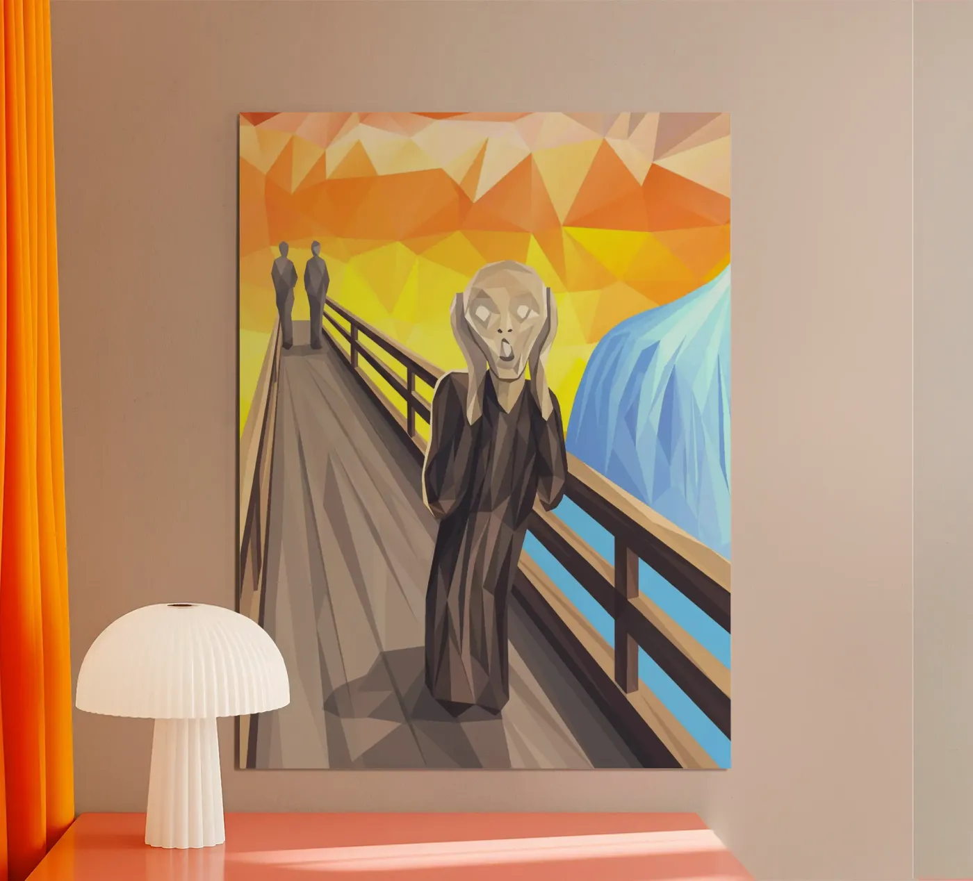L'urlo Lowpoly poster da Classical Modern Art