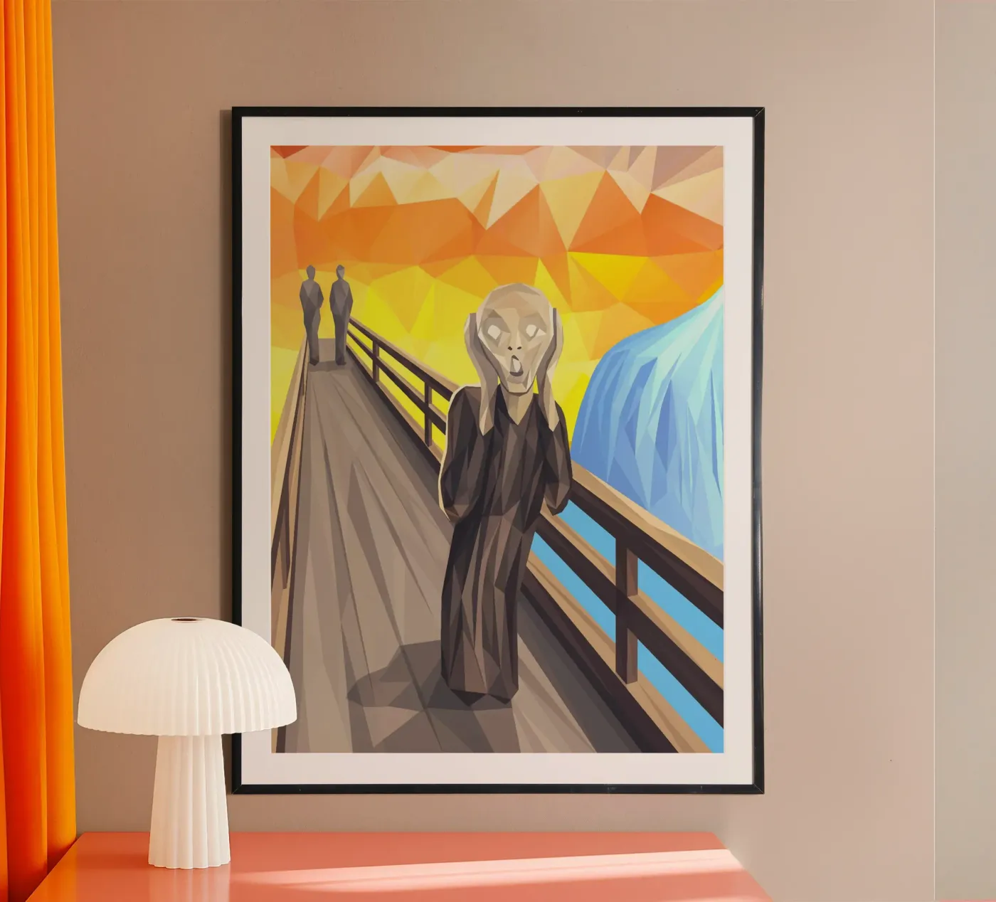 L'urlo Lowpoly poster da Classical Modern Art