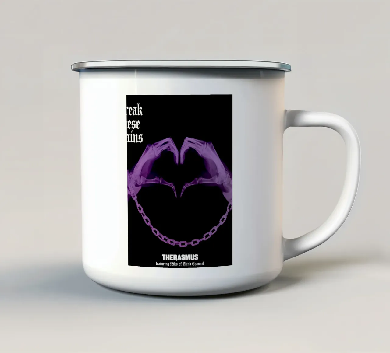 Rompere queste catene - The Rasmus Band tazza in smalto da grass.studio_