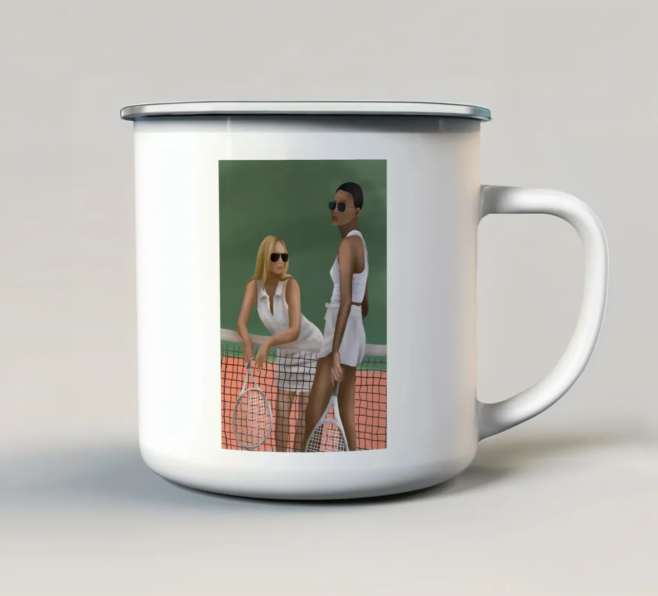 Elegance on the Court tazza in smalto da cityart