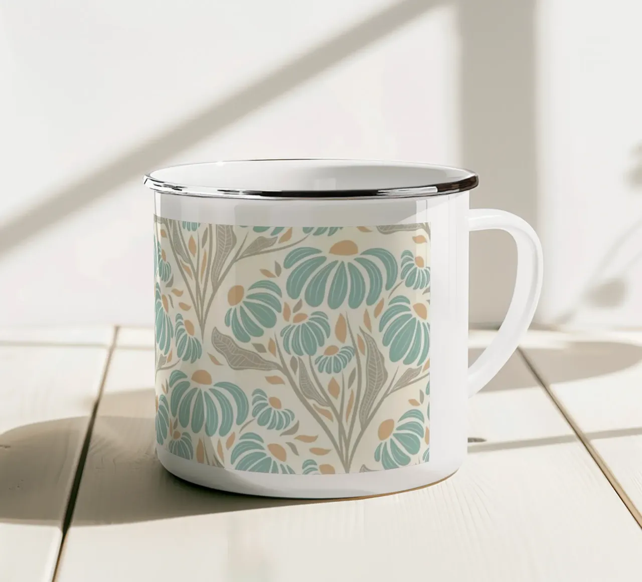 Petali selvatici - Brezza blu tazza in smalto da Dream Print Designs