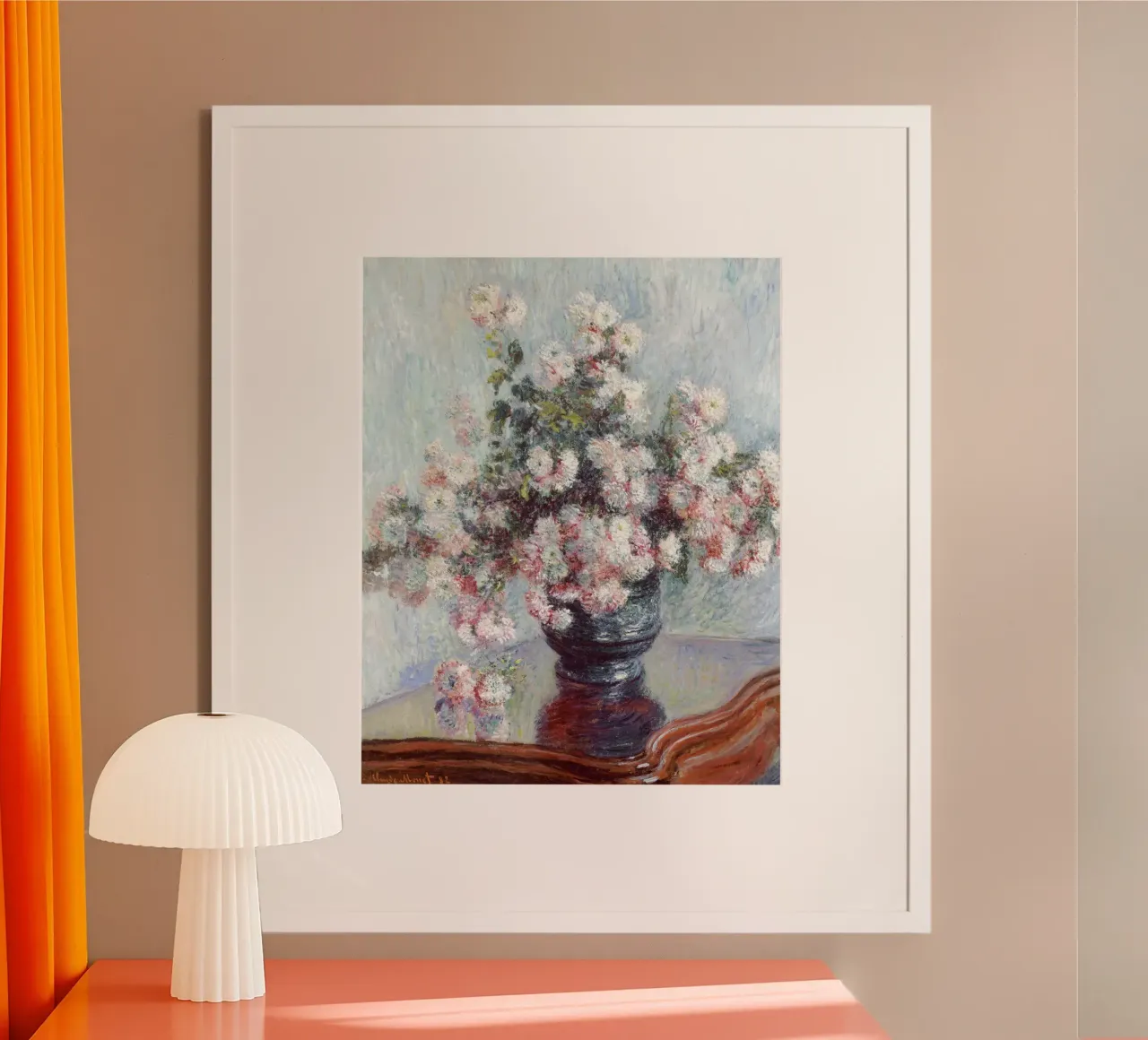 I crisantemi di Claude Monet (1882) Fiori d'autunno poster da Monet Art Prints