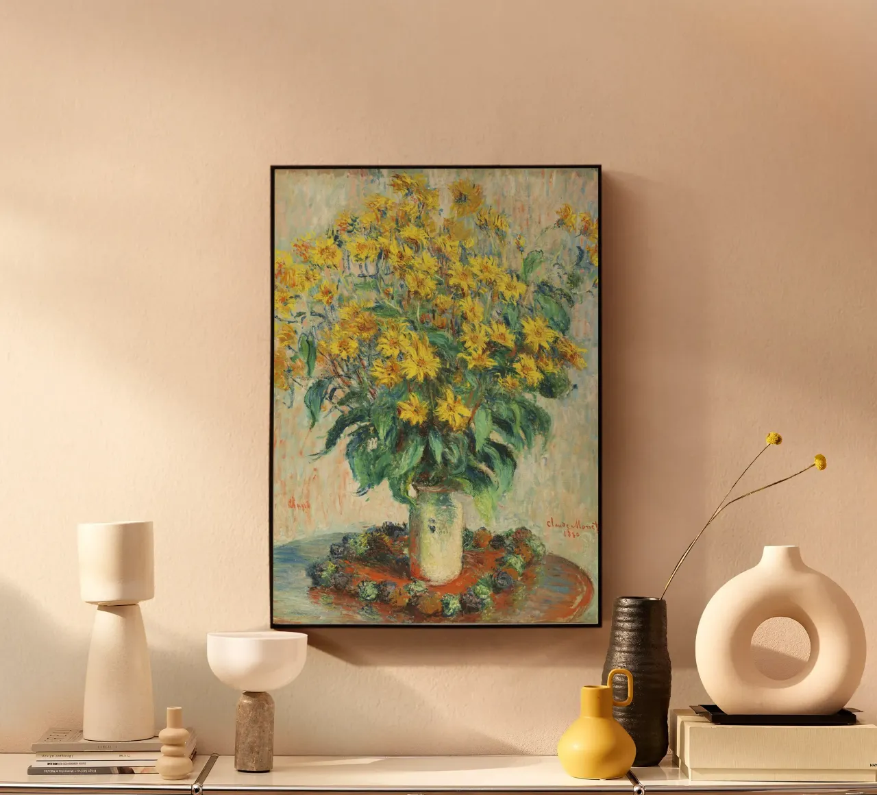 I fiori di carciofo di Claude Monet alluminio dibond da Monet Art Prints