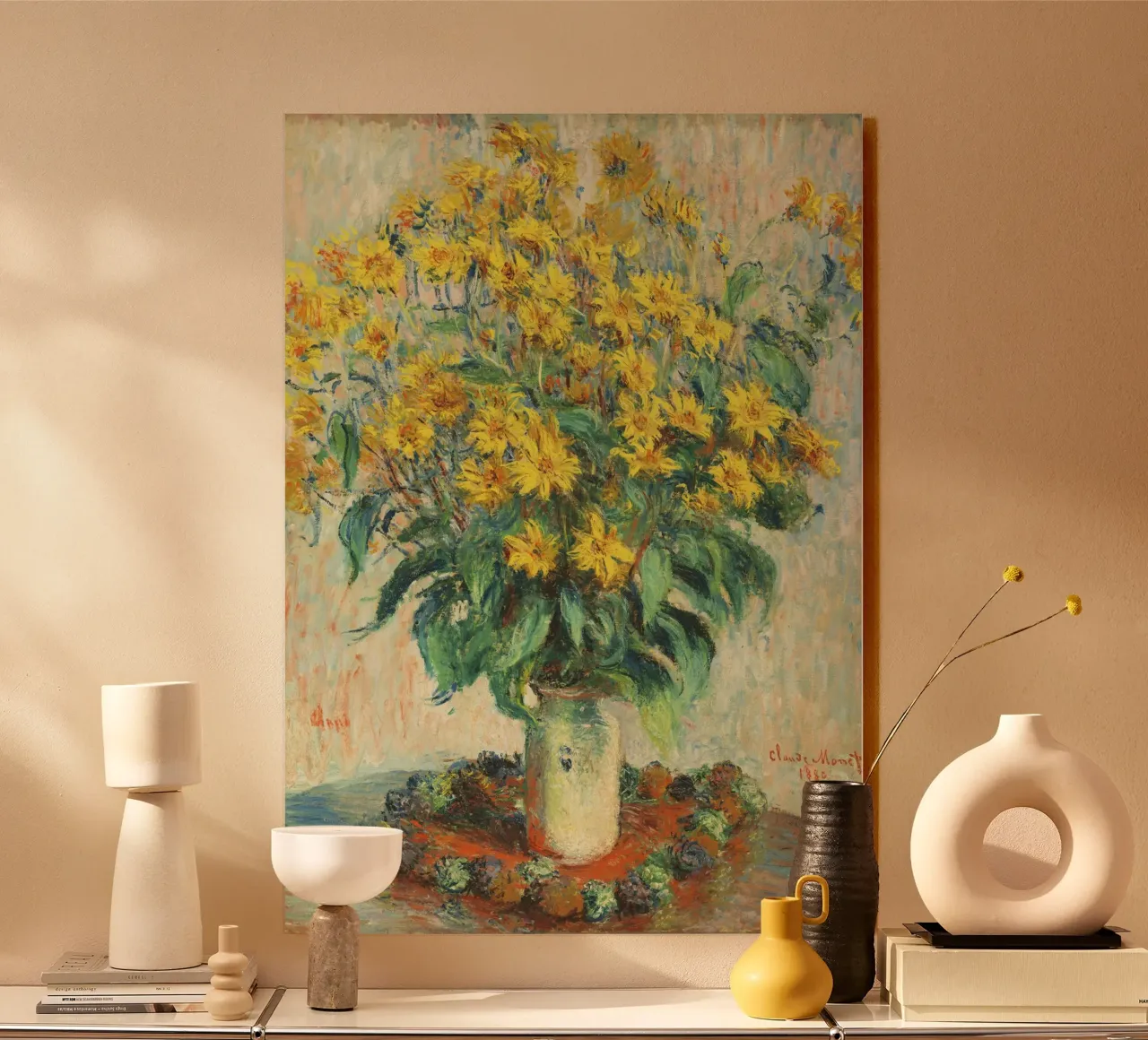 I fiori di carciofo di Claude Monet alluminio dibond da Monet Art Prints