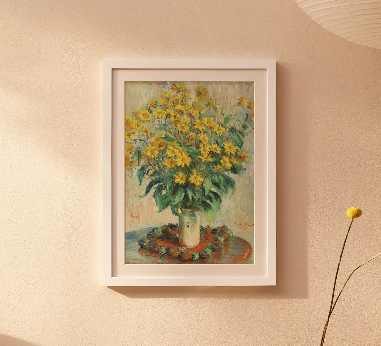 I fiori di carciofo di Claude Monet poster da Monet Art Prints