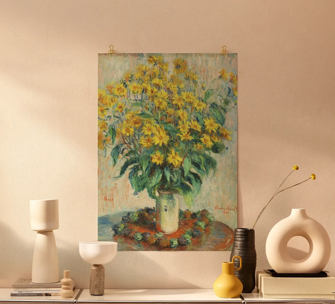 I fiori di carciofo di Claude Monet poster da Monet Art Prints