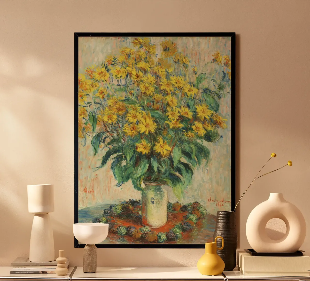 I fiori di carciofo di Claude Monet poster da Monet Art Prints