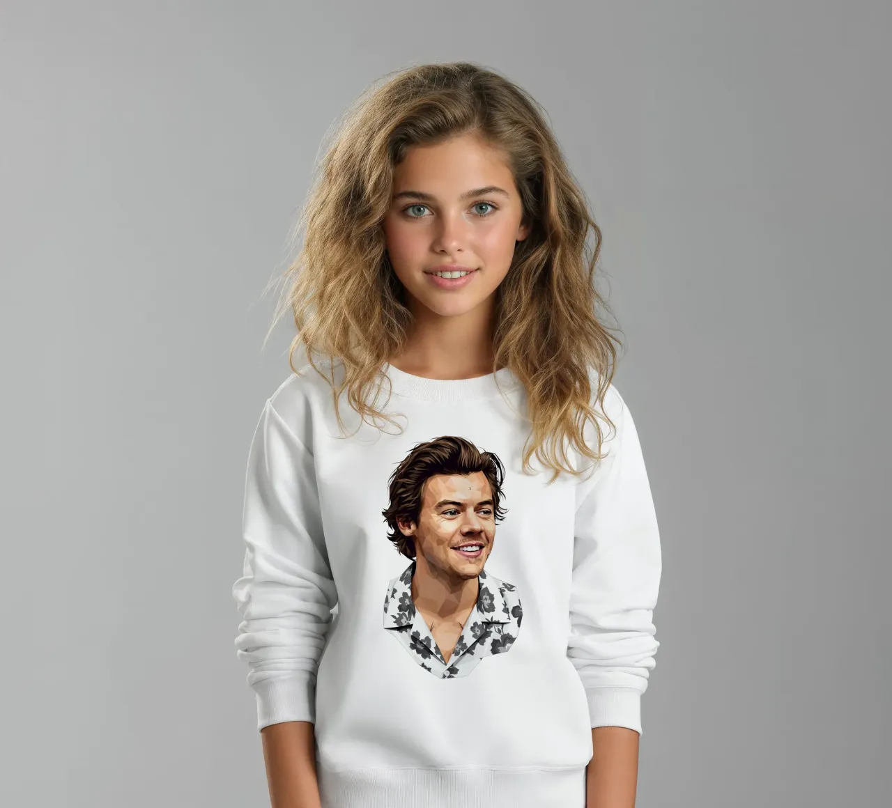 Harry Styles Lowpoly felpa bambino da Low Profile