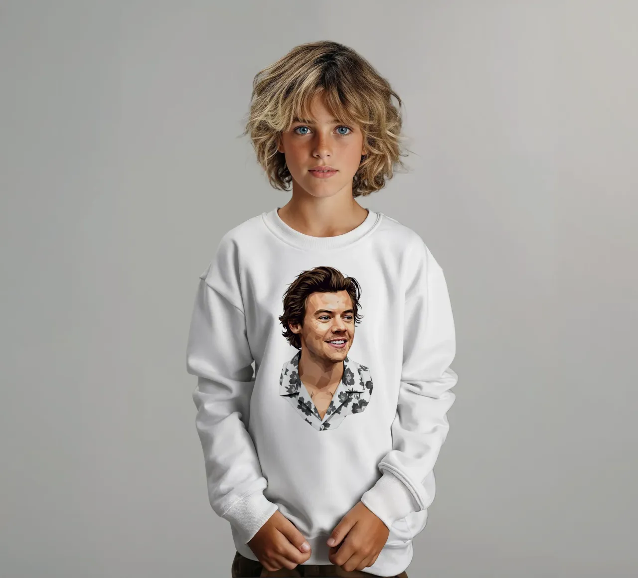 Harry Styles Lowpoly felpa bambino da Low Profile