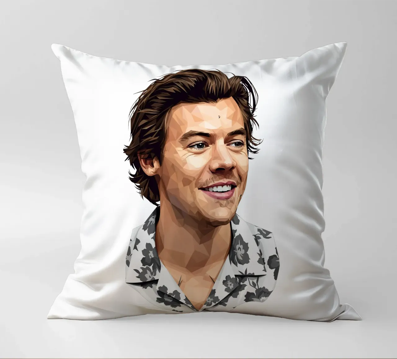 Harry Styles Lowpoly cuscino da Low Profile