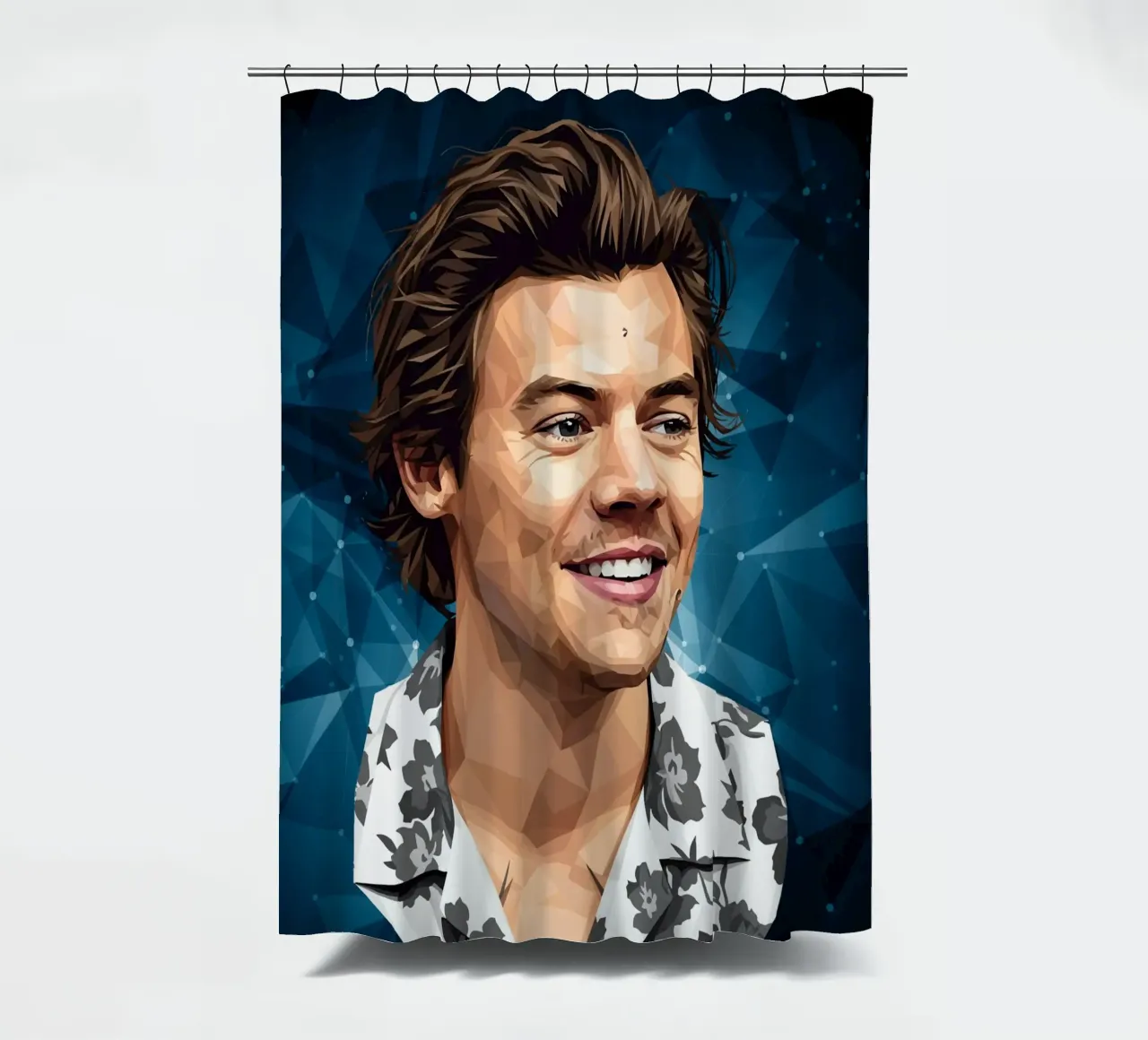 Harry Styles Lowpoly tenda da doccia da Low Profile