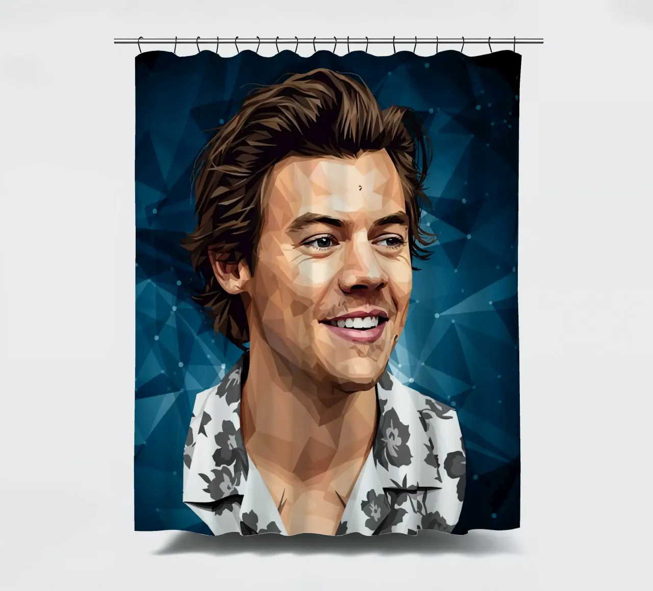 Harry Styles Lowpoly tenda da doccia da Low Profile