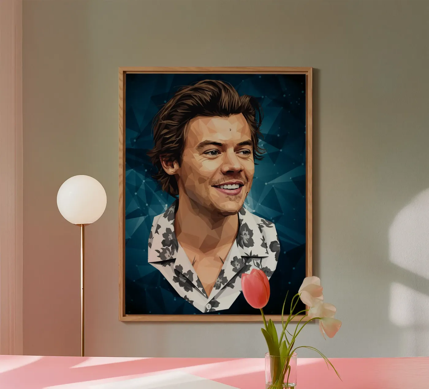 Harry Styles Lowpoly alluminio dibond da Low Profile