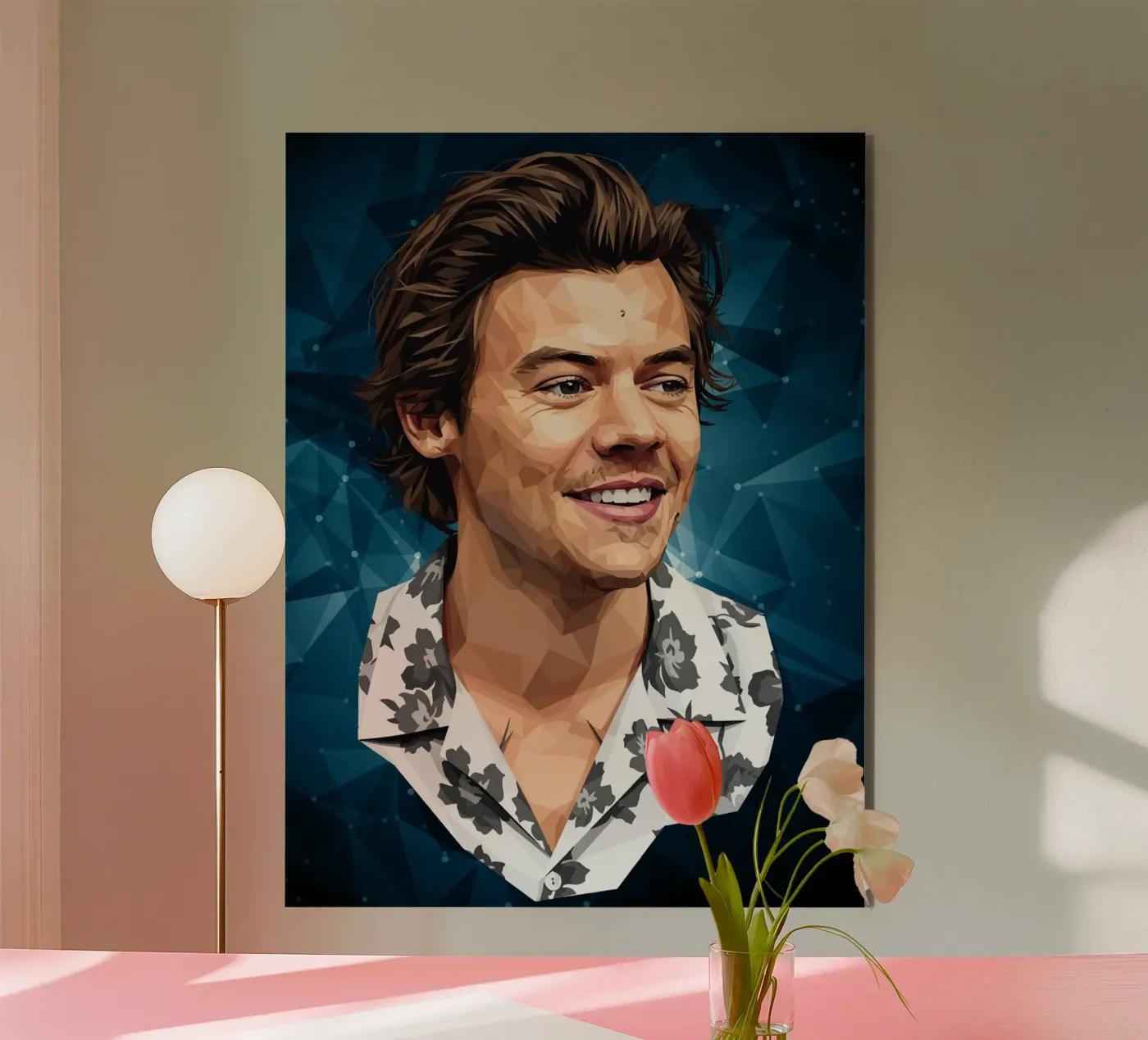 Harry Styles Lowpoly alluminio dibond da Low Profile