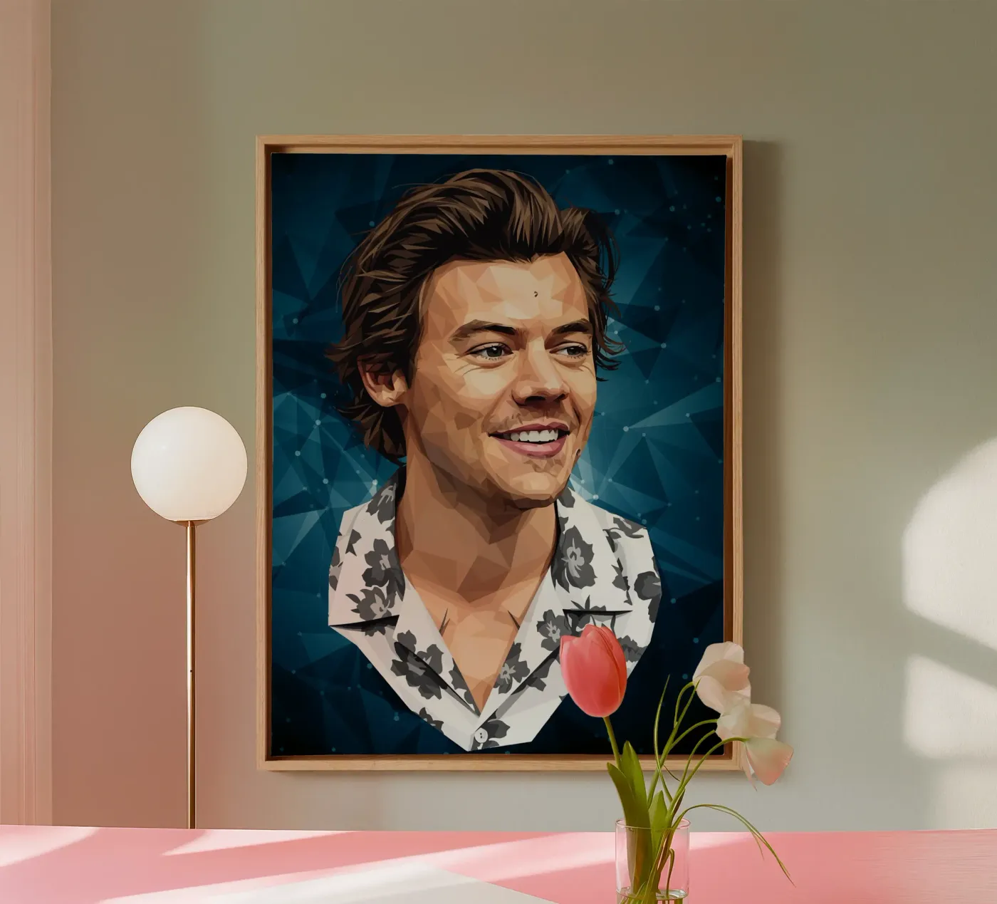 Harry Styles Lowpoly tela da Low Profile