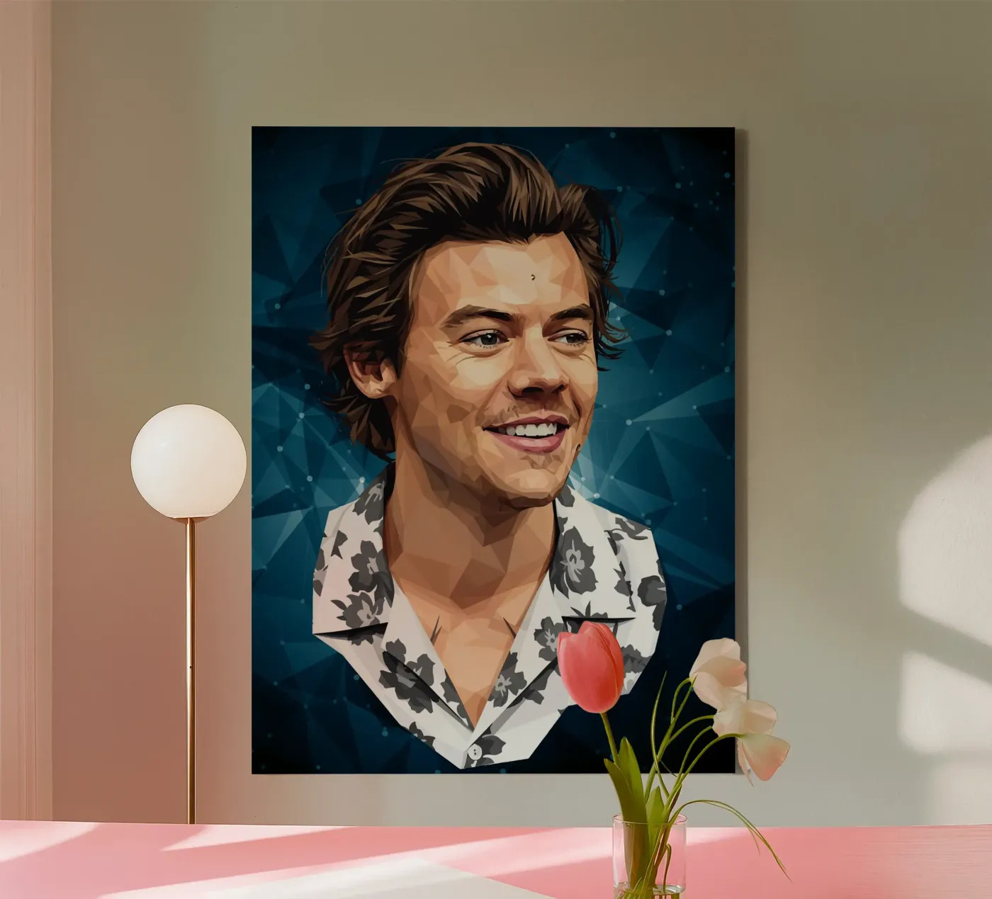 Harry Styles Lowpoly tela da Low Profile