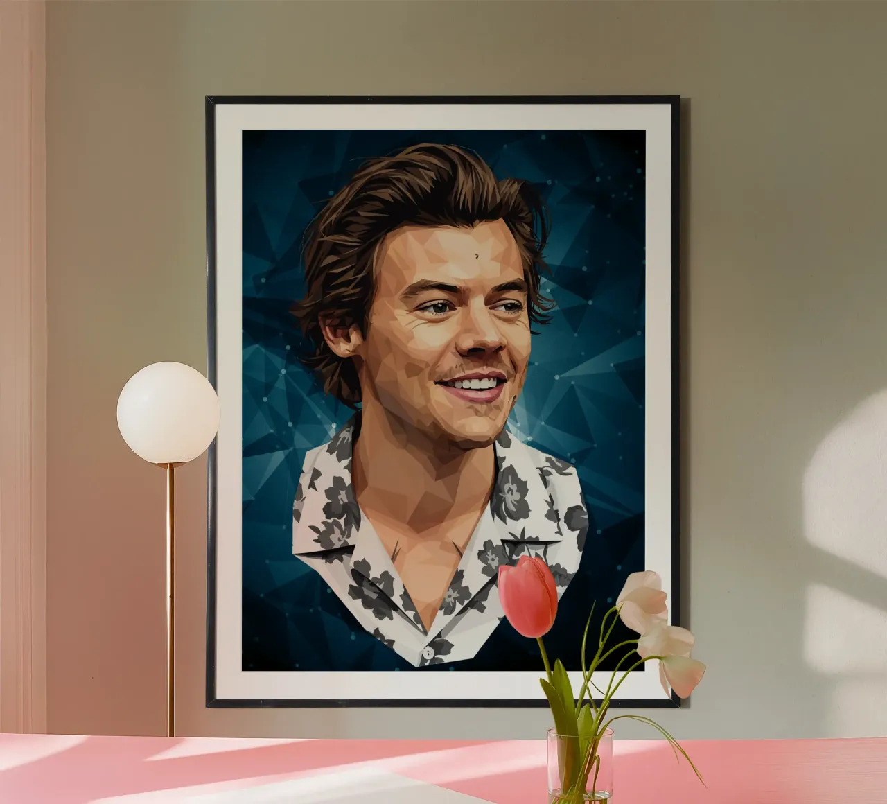 Harry Styles Lowpoly carta hahnemühle da Low Profile