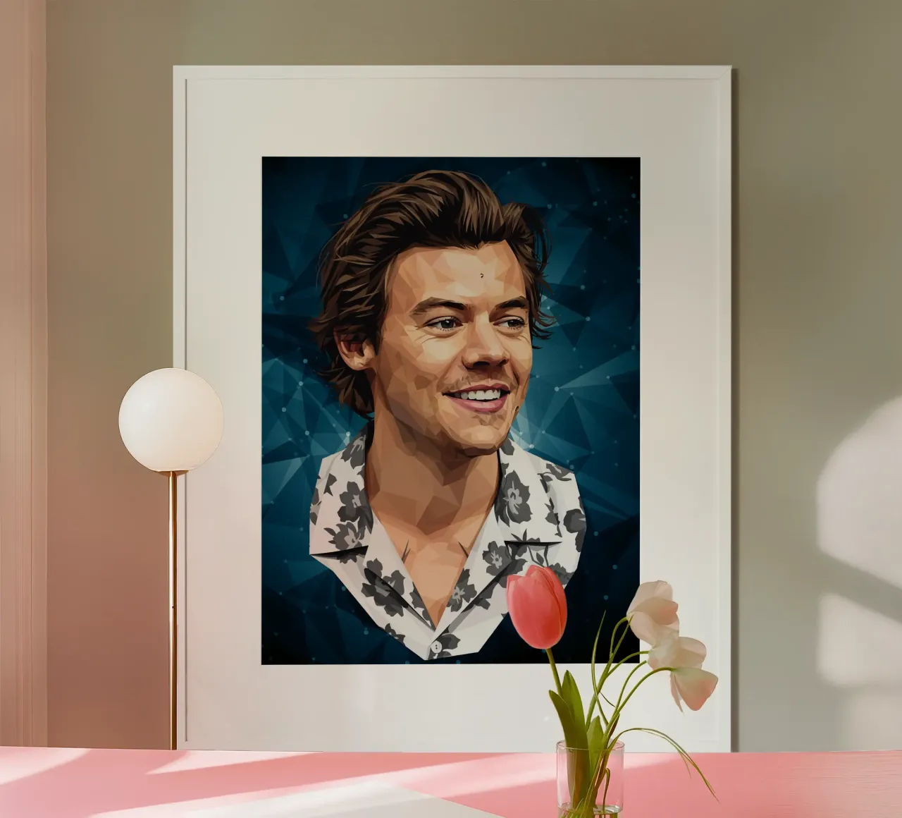Harry Styles Lowpoly carta hahnemühle da Low Profile