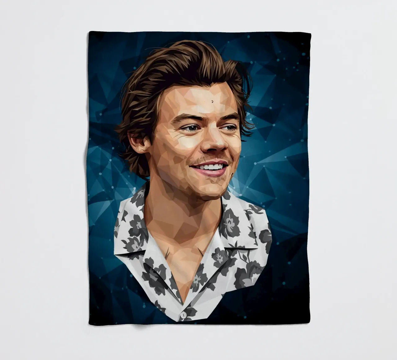 Harry Styles Lowpoly coperta in pile da Low Profile